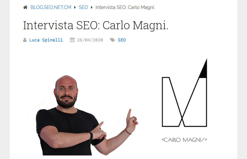 Intervista SEO - Carlo Magni